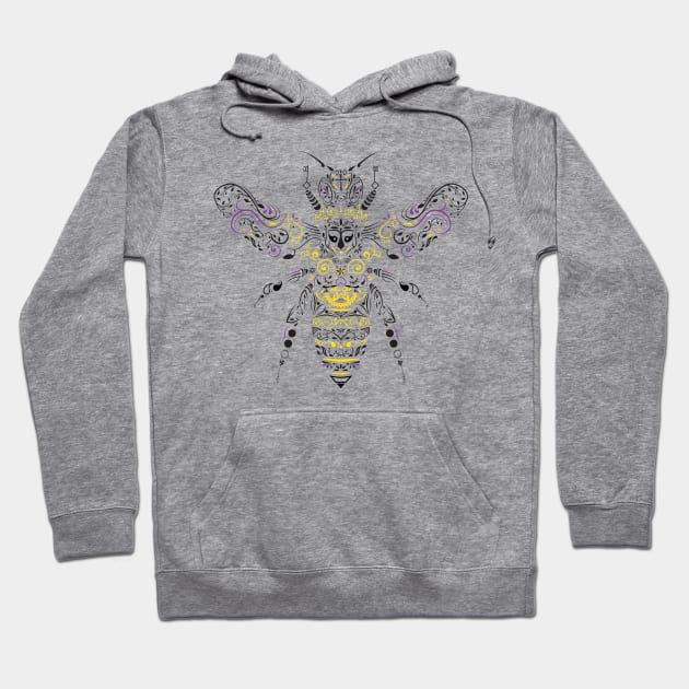 ornate honey bee Hoodie by somatosis